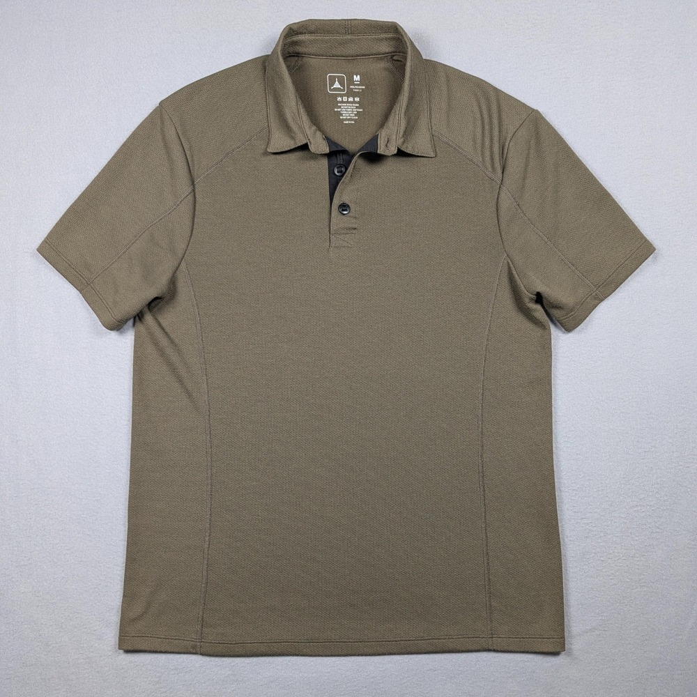 Triple Aught Design Polo Mens Medium Olive Green Short Sleeve Tactical USA Made